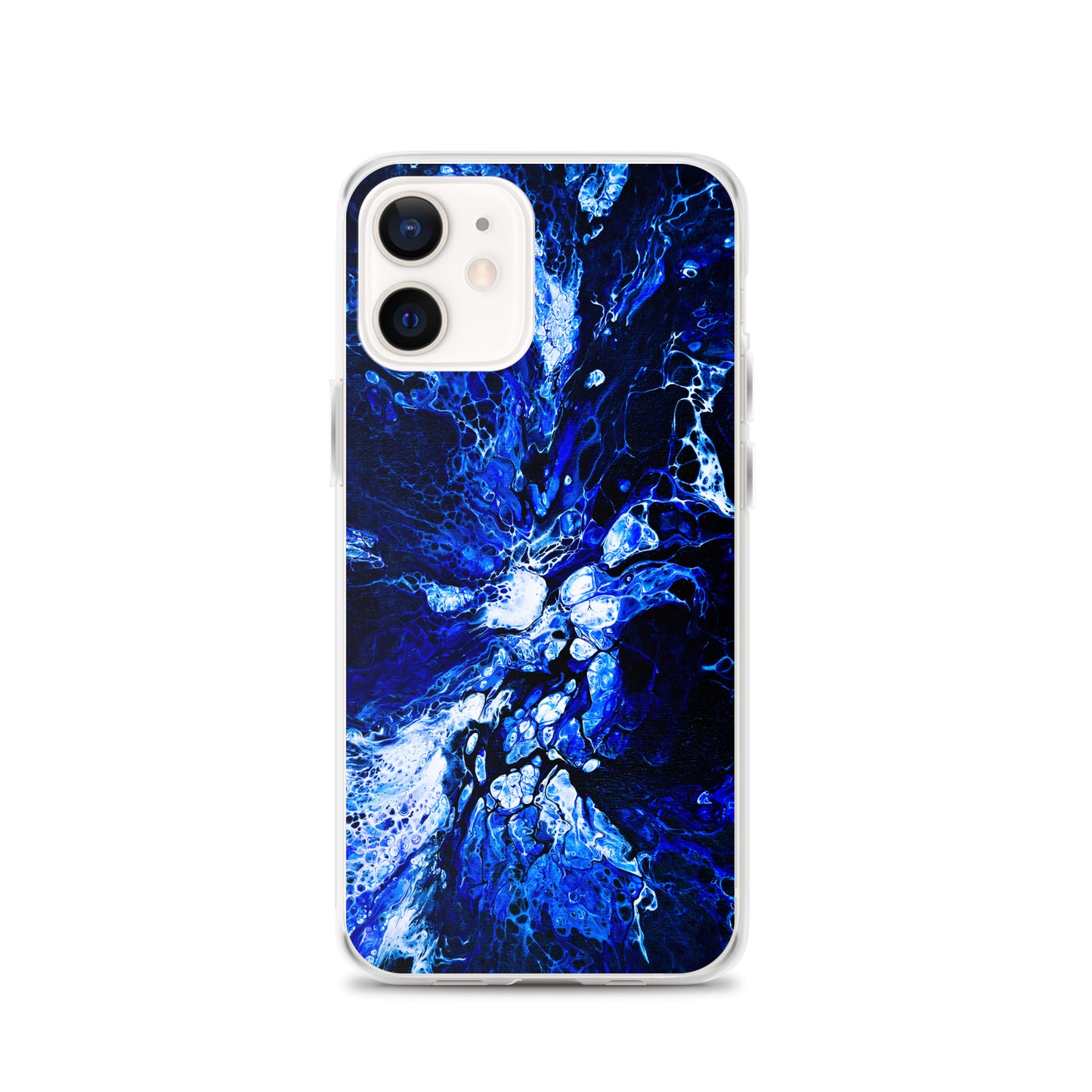NightOwl Studio Custom Phone Case Compatible with iPhone, Ultra Slim Cover with Heavy Duty Scratch Resistant Shockproof Protection, Blue Burst