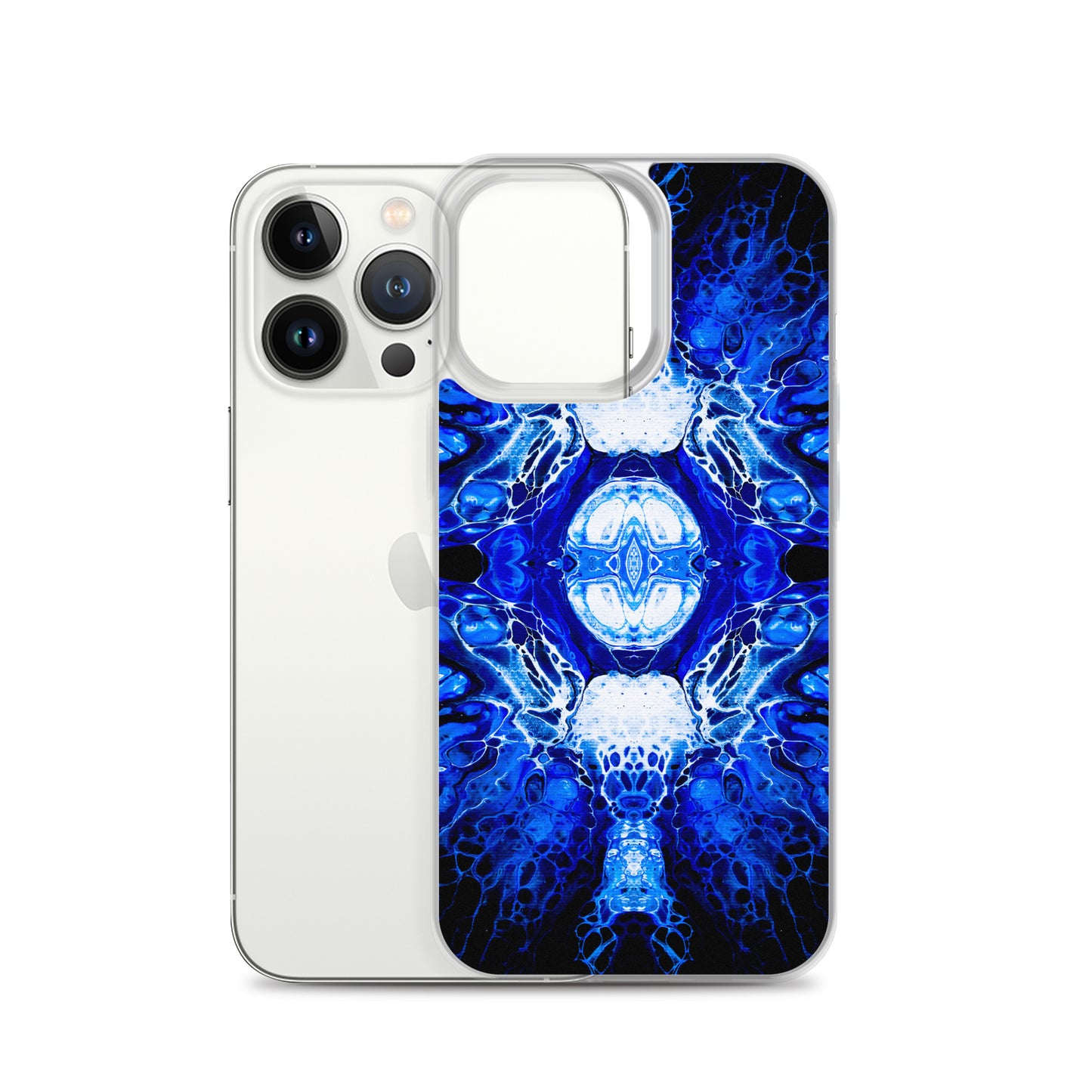 NightOwl Studio Custom Phone Case Compatible with iPhone, Ultra Slim Cover with Heavy Duty Scratch Resistant Shockproof Protection, Blue Nucleus