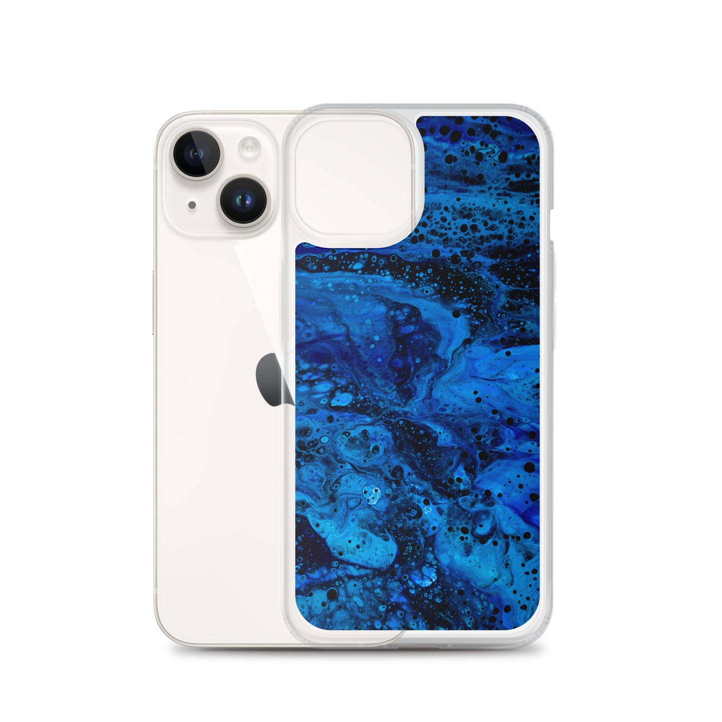 NightOwl Studio Custom Phone Case Compatible with iPhone, Ultra Slim Cover with Heavy Duty Scratch Resistant Shockproof Protection, Blue Abyss