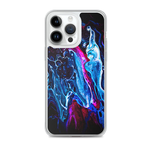 NightOwl Studio Custom Phone Case Compatible with iPhone, Ultra Slim Cover with Heavy Duty Scratch Resistant Protection, Blue Liquid