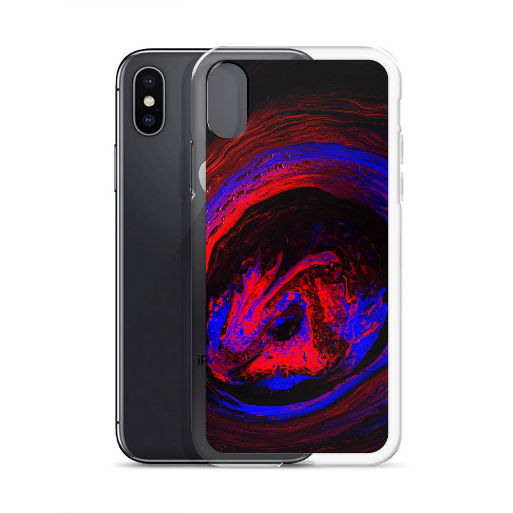 NightOwl Studio Custom Phone Case Compatible with iPhone, Ultra Slim Cover with Heavy Duty Scratch Resistant Shockproof Protection, Red Vortex