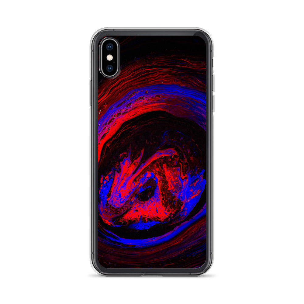 NightOwl Studio Custom Phone Case Compatible with iPhone, Ultra Slim Cover with Heavy Duty Scratch Resistant Shockproof Protection, Red Vortex