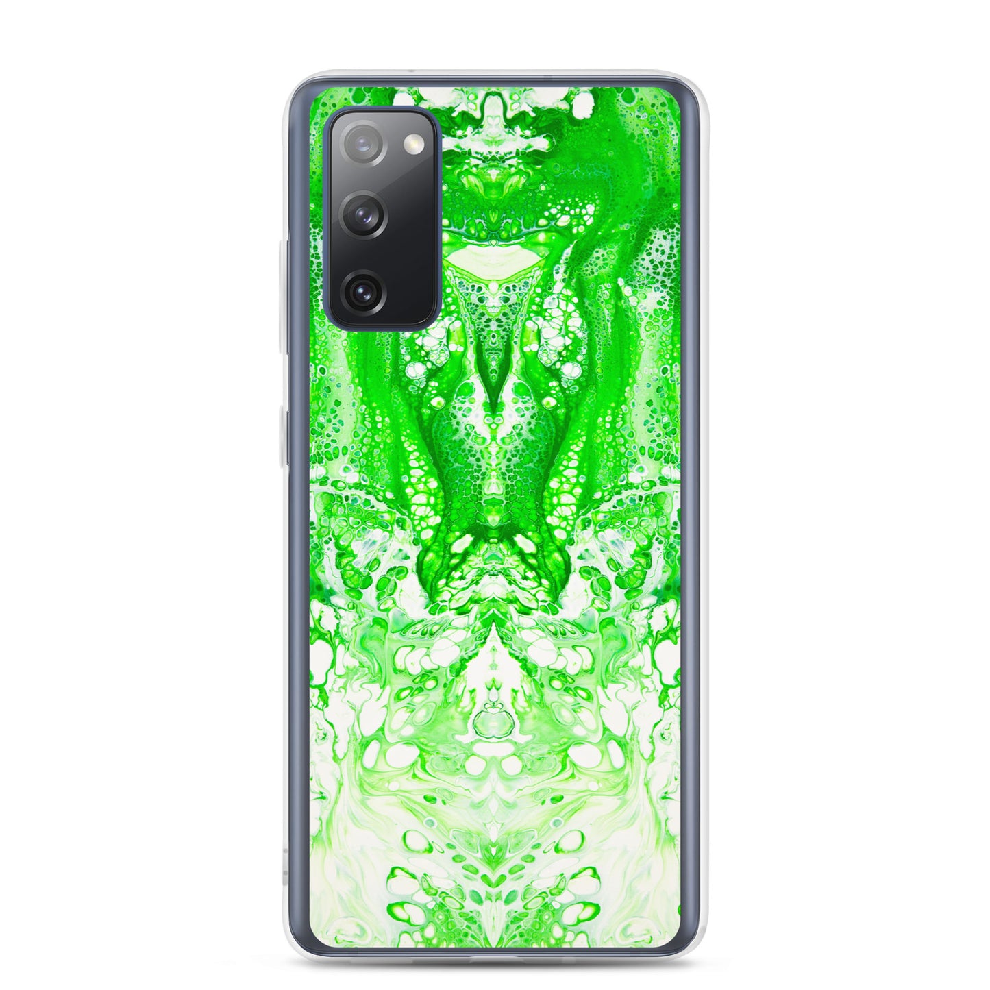 NightOwl Studio Custom Phone Case Compatible with Samsung Galaxy, Slim Cover for Wireless Charging, Drop and Scratch Resistant, Lime Time