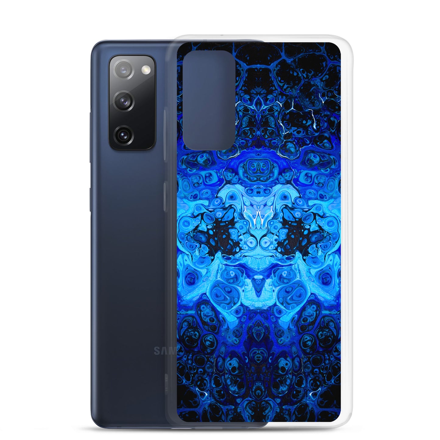 NightOwl Studio Custom Phone Case Compatible with Samsung Galaxy, Slim Cover for Wireless Charging, Drop and Scratch Resistant, Blue Bliss