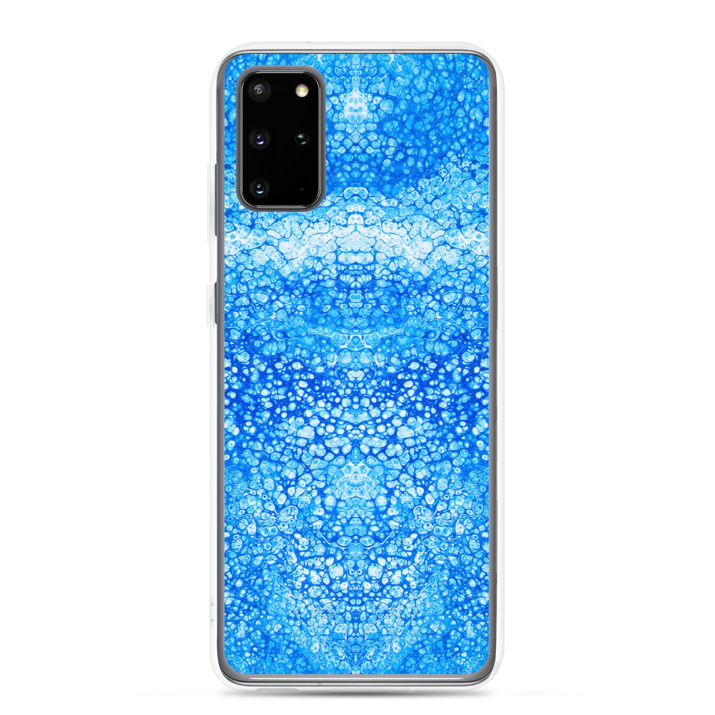 NightOwl Studio Custom Phone Case Compatible with Samsung Galaxy, Slim Cover for Wireless Charging, Drop and Scratch Resistant, Cryptic Blue