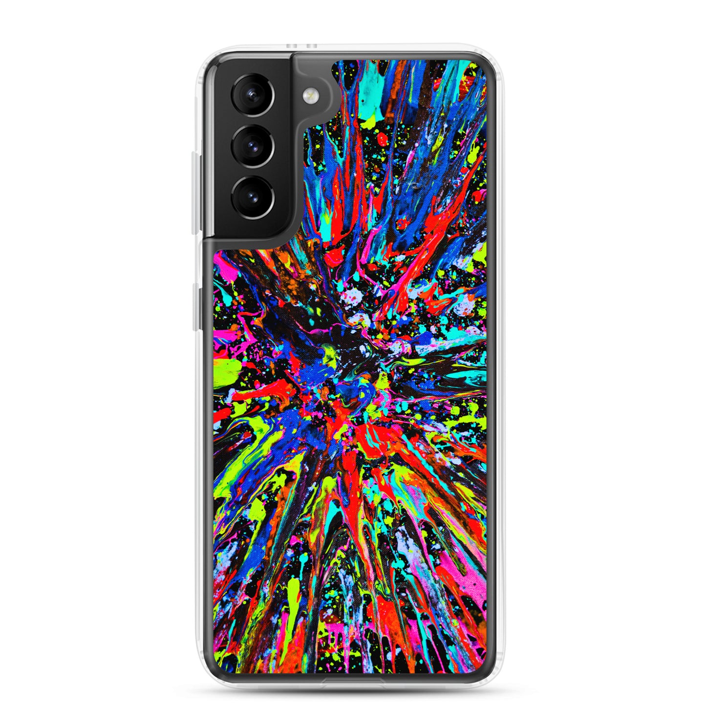 NightOwl Studio Custom Phone Case Compatible with Samsung Galaxy, Slim Cover for Wireless Charging, Drop and Scratch Resistant, Splatter