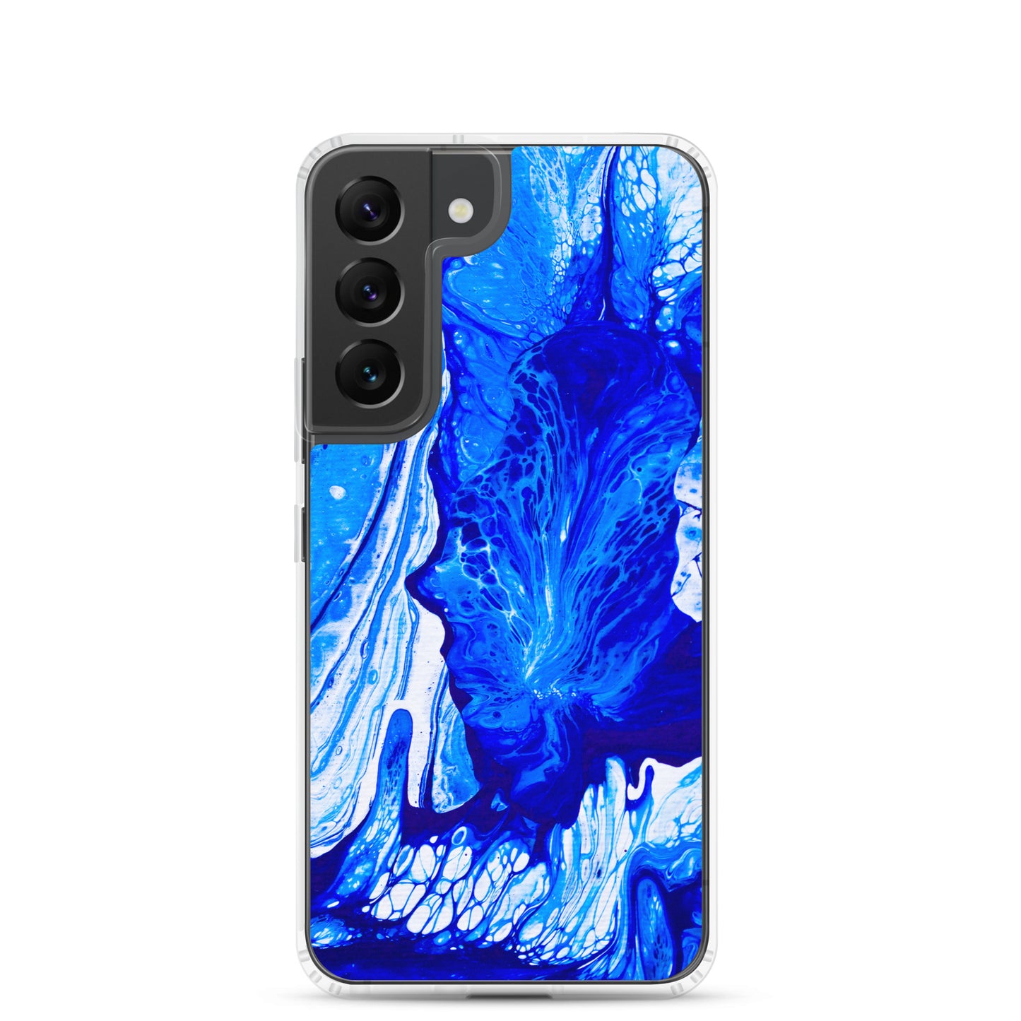 NightOwl Studio Custom Phone Case Compatible with Samsung Galaxy, Slim Cover for Wireless Charging, Drop and Scratch Resistant, Ms. Blue