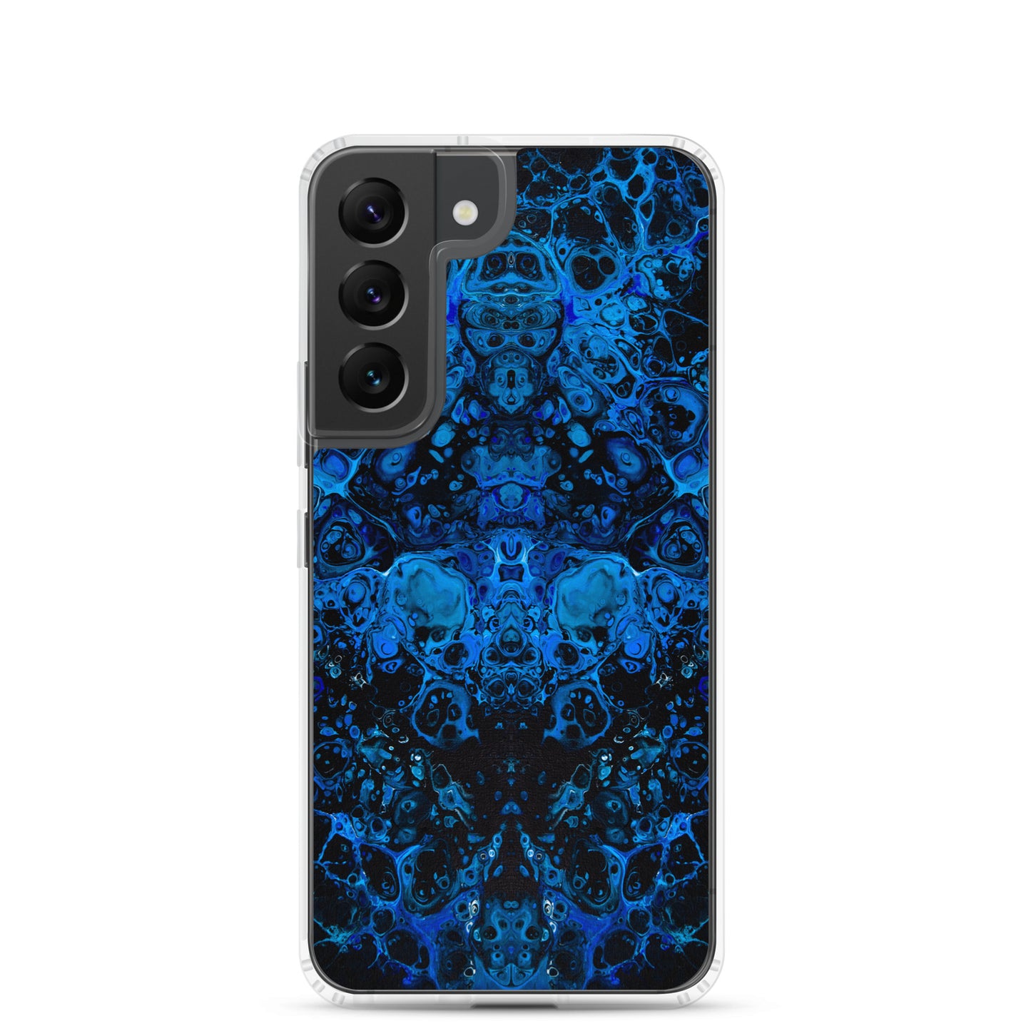NightOwl Studio Custom Phone Case Compatible with Samsung Galaxy, Slim Cover for Wireless Charging, Drop and Scratch Resistant, Azul