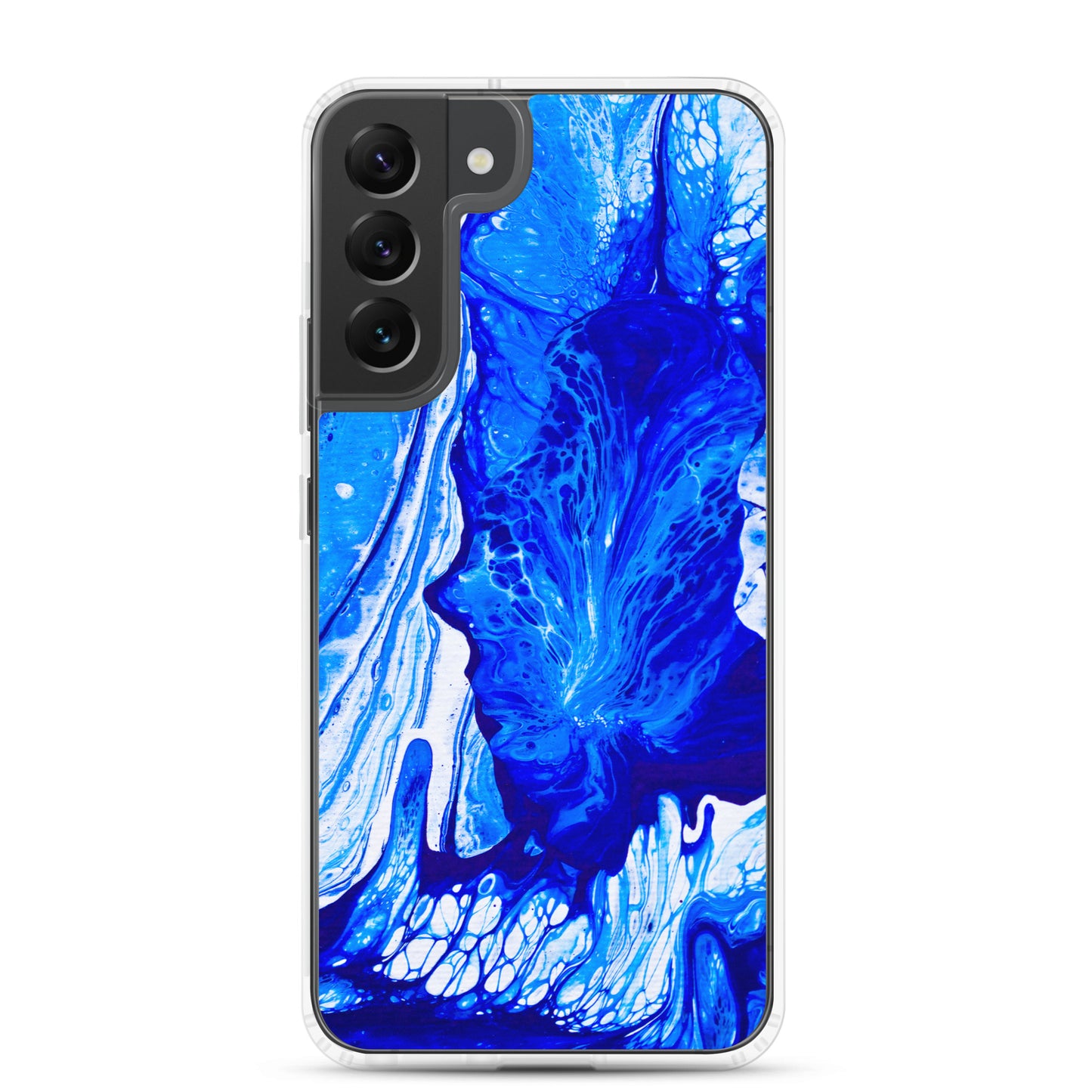 NightOwl Studio Custom Phone Case Compatible with Samsung Galaxy, Slim Cover for Wireless Charging, Drop and Scratch Resistant, Ms. Blue