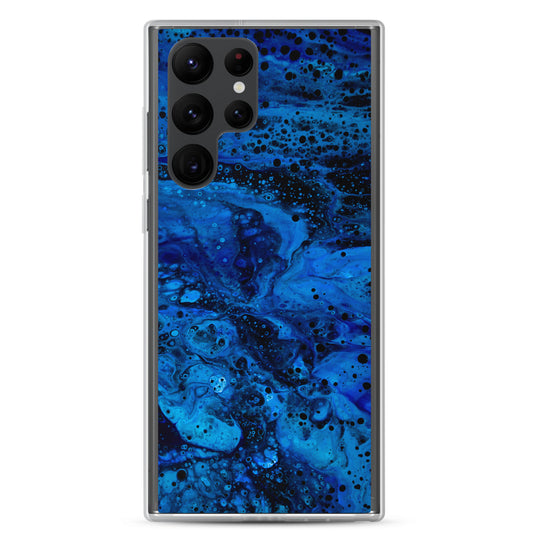 NightOwl Studio Custom Phone Case Compatible with Samsung Galaxy, Slim Cover for Wireless Charging, Drop and Scratch Resistant, Blue Abyss