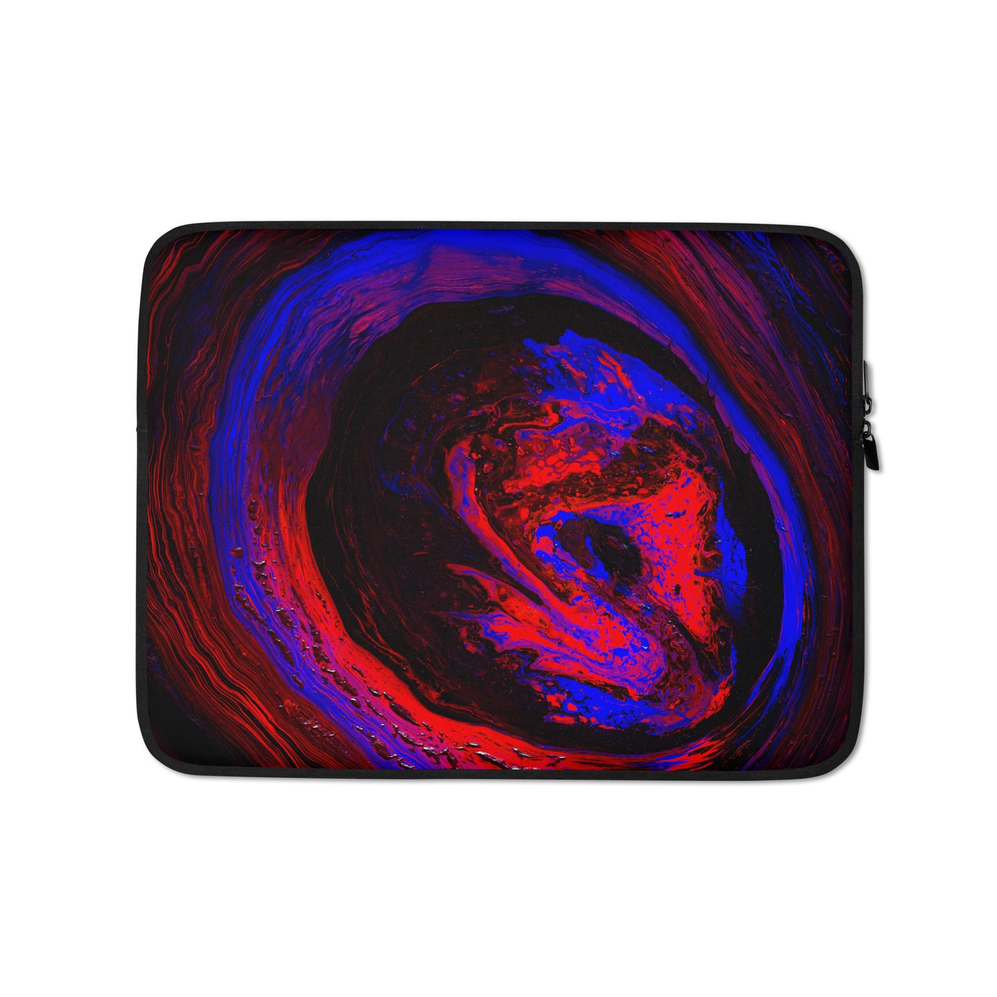 NightOwl Studio Padded Laptop Sleeve with Faux Fur Lining, 13 and 15 Inch Covers for Portable Computers and Large Tablets, Slim and Portable Neoprene for Work, Travel, or Gaming, Red Vortex
