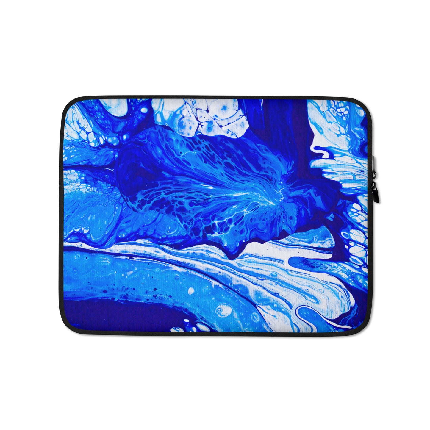NightOwl Studio Padded Laptop Sleeve with Faux Fur Lining, 13 and 15 Inch Covers for Portable Computers and Large Tablets, Slim and Portable Neoprene for Work, Travel, or Gaming, Ms. Blue