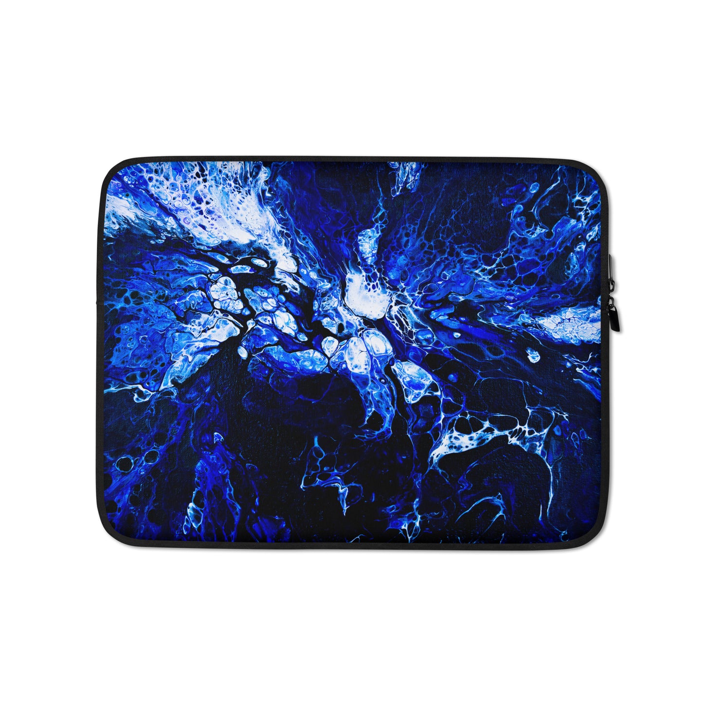 NightOwl Studio Padded Laptop Sleeve with Faux Fur Lining, 13 and 15 Inch Covers for Portable Computers and Large Tablets, Slim and Portable Neoprene for Work, Travel, or Gaming, Blue Burst