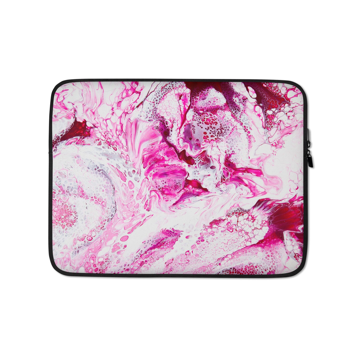 NightOwl Studio Padded Laptop Sleeve with Faux Fur Lining, 13 and 15 Inch Covers for Portable Computers and Large Tablets, Slim and Portable Neoprene for Work, Travel, or Gaming, Pink Distortion