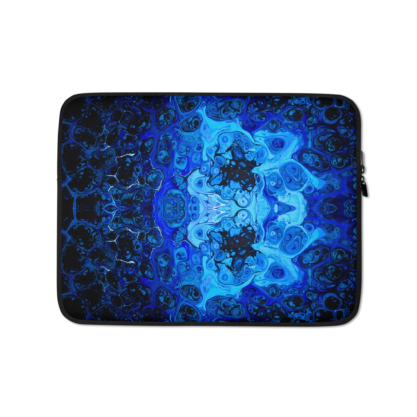 NightOwl Studio Padded Laptop Sleeve with Faux Fur Lining, 13 and 15 Inch Covers for Portable Computers and Large Tablets, Slim and Portable Neoprene for Work, Travel, or Gaming, Blue Bliss