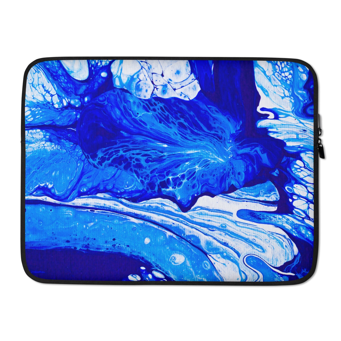 NightOwl Studio Padded Laptop Sleeve with Faux Fur Lining, 13 and 15 Inch Covers for Portable Computers and Large Tablets, Slim and Portable Neoprene for Work, Travel, or Gaming, Ms. Blue