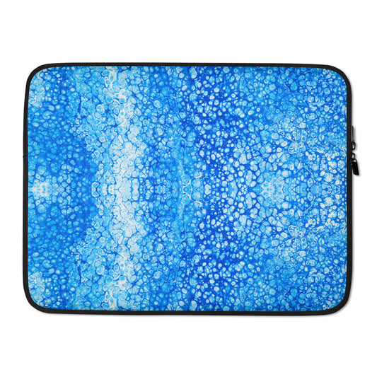 NightOwl Studio Padded Laptop Sleeve with Faux Fur Lining, 13 and 15 Inch Covers for Portable Computers and Large Tablets, Slim and Portable Neoprene for Work, Travel, or Gaming, Cryptic Blue
