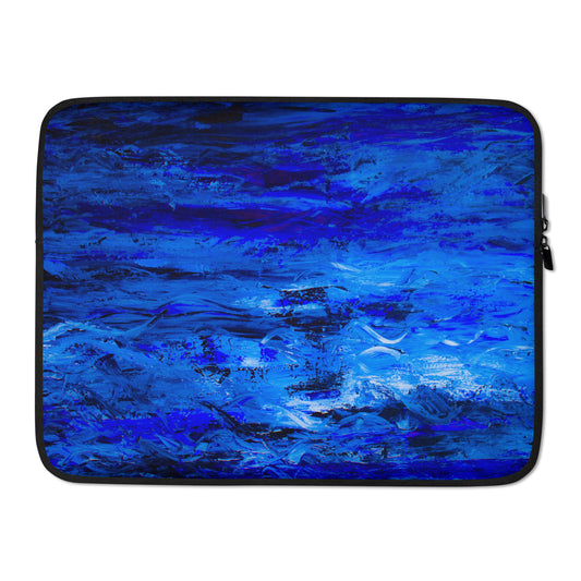 NightOwl Studio Padded Laptop Sleeve, 13 and 15 Inch Covers for Portable Computers and Large Tablets, Slim and Portable Neoprene for Work, or Travel, Blue Woods