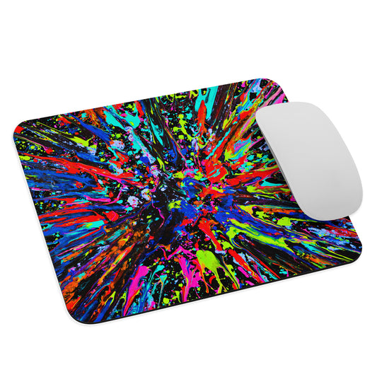 NightOwl Studio Abstract Mouse Pad, Soft Polyester Surface, Slim Natural Rubber Base, Supreme Grip, Splatter