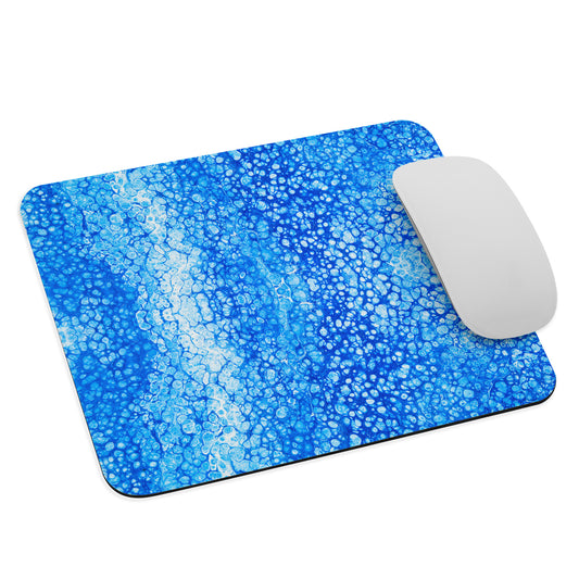 NightOwl Studio Abstract Mouse Pad, Soft Polyester Surface, Slim Natural Rubber Base, Supreme Grip, Cryptic Blue