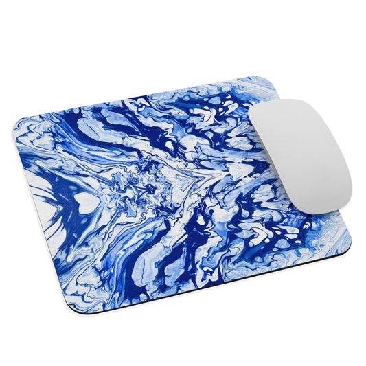 NightOwl Studio Abstract Mouse Pad, Soft Polyester Surface, Slim Natural Rubber Base, Supreme Grip, Lord Blue