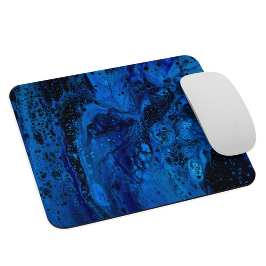 NightOwl Studio Abstract Mouse Pad, Soft Polyester Surface, Slim Natural Rubber Base, Supreme Grip, Blue Abyss