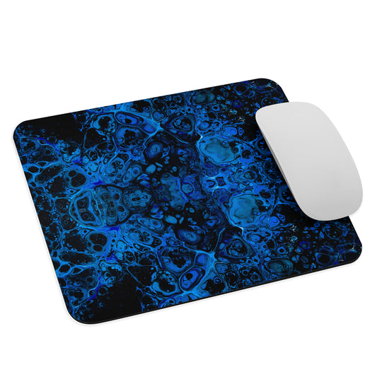 NightOwl Studio Abstract Mouse Pad, Soft Polyester Surface, Slim Natural Rubber Base, Supreme Grip, Azul