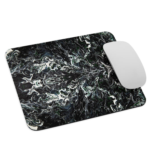 NightOwl Studio Abstract Mouse Pad, Soft Polyester Surface, Slim Natural Rubber Base, Supreme Grip, Liquid Smoke