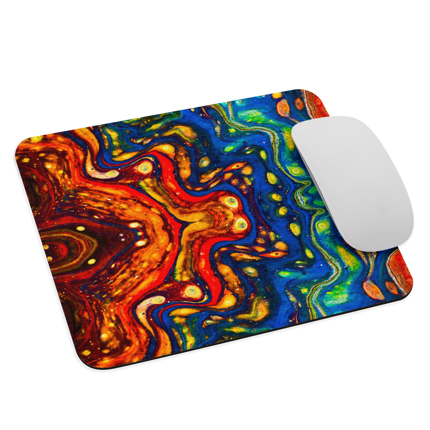 NightOwl Studio Abstract Mouse Pad, Soft Polyester Surface, Slim Natural Rubber Base, Supreme Grip, Color Dragon