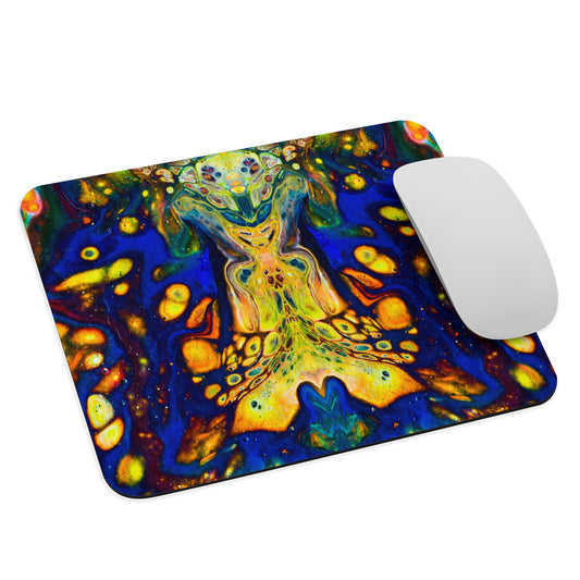 NightOwl Studio Abstract Mouse Pad, Soft Polyester Surface, Slim Natural Rubber Base, Supreme Grip, Space Mantra