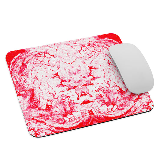 NightOwl Studio Abstract Mouse Pad, Soft Polyester Surface, Slim Natural Rubber Base, Supreme Grip, Strawberries & Cream