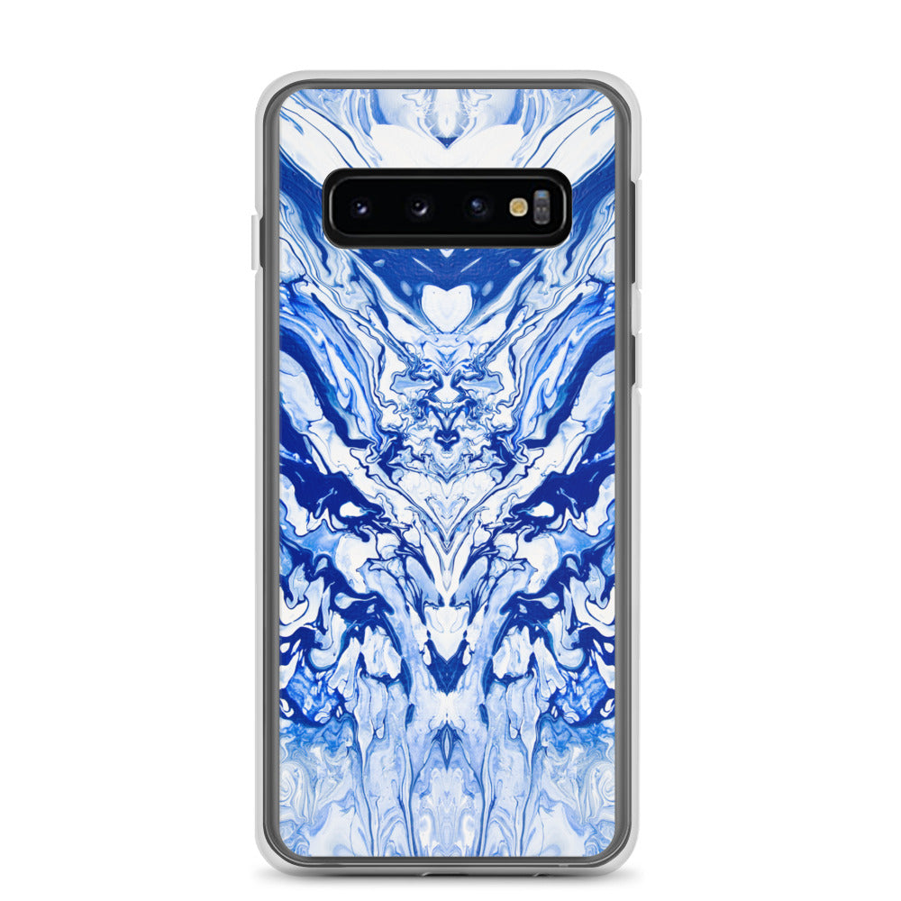 NightOwl Studio Custom Phone Case Compatible with Samsung Galaxy, Slim Cover for Wireless Charging, Drop and Scratch Resistant, Lord Blue