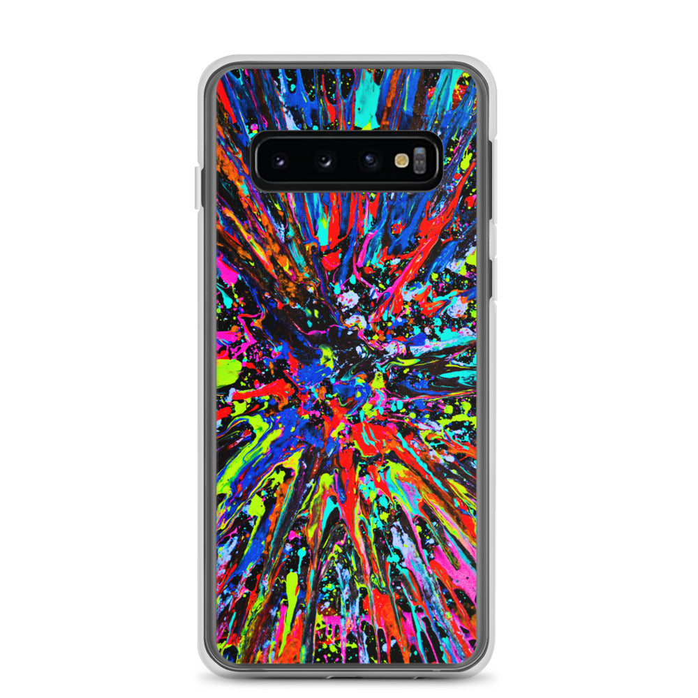 NightOwl Studio Custom Phone Case Compatible with Samsung Galaxy, Slim Cover for Wireless Charging, Drop and Scratch Resistant, Splatter