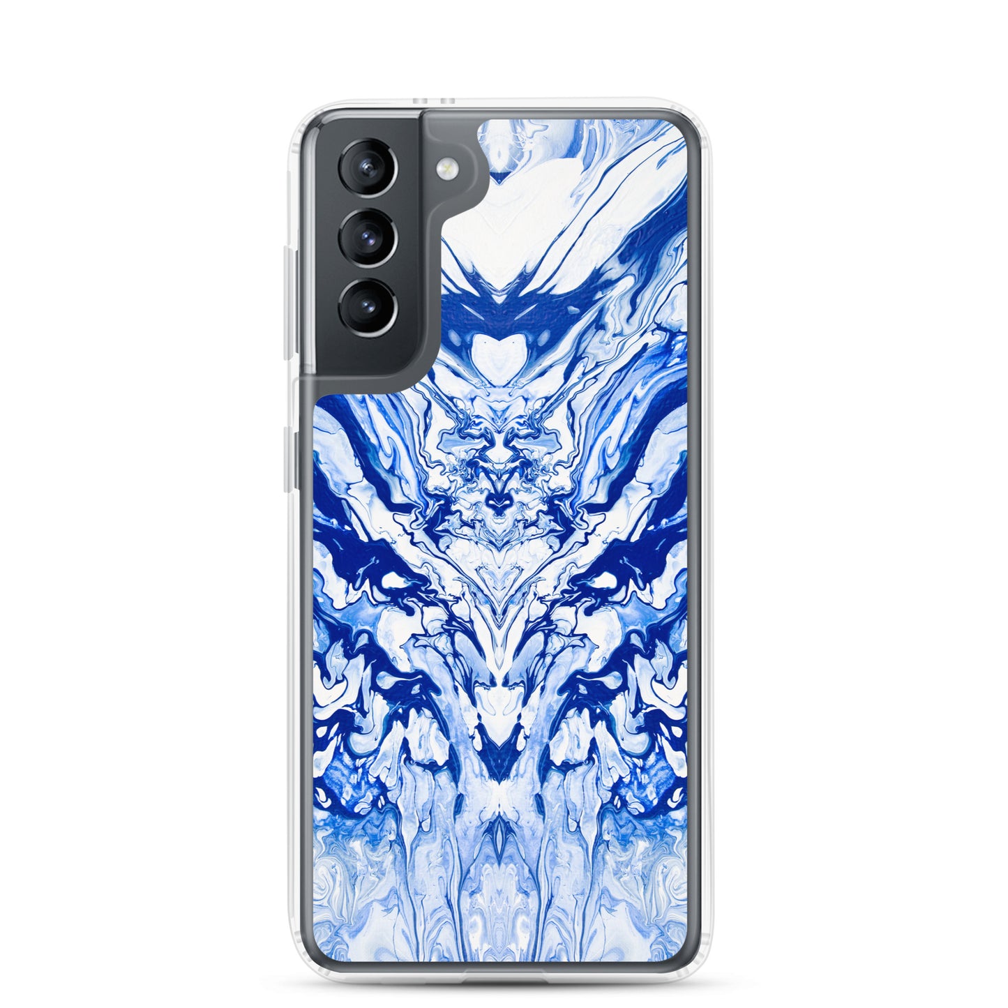NightOwl Studio Custom Phone Case Compatible with Samsung Galaxy, Slim Cover for Wireless Charging, Drop and Scratch Resistant, Lord Blue