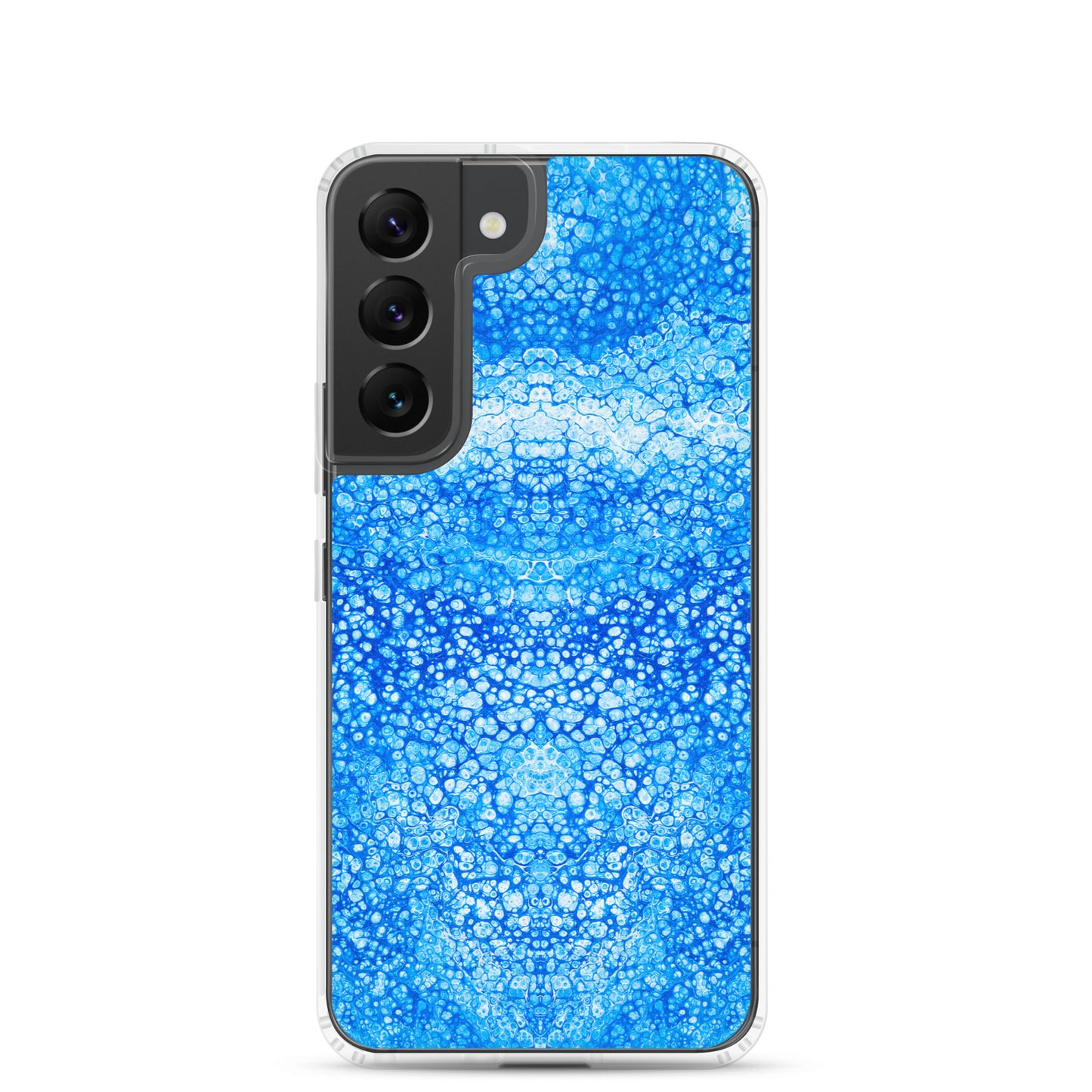 NightOwl Studio Custom Phone Case Compatible with Samsung Galaxy, Slim Cover for Wireless Charging, Drop and Scratch Resistant, Cryptic Blue